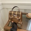 Korean Instagram girls' bag 2024 new autumn retro checkered backpack, niche quality commuter crossbody bag full image